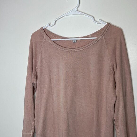 James Perse Womens Pink Long-Sleeve Supima Cotton Top Size M - Picture 2 of 10